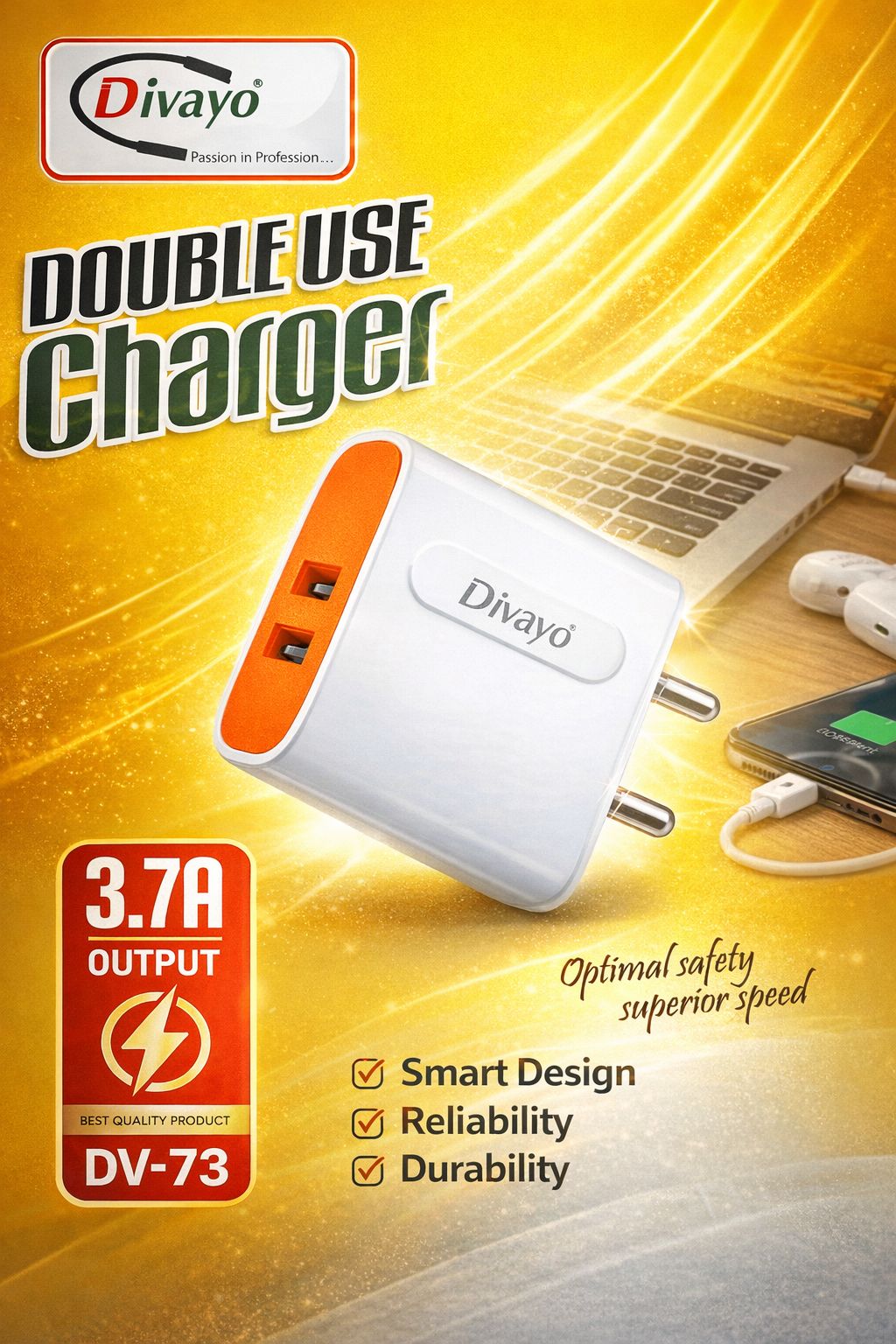 DV - 73 CHARGER DOUBLE USB